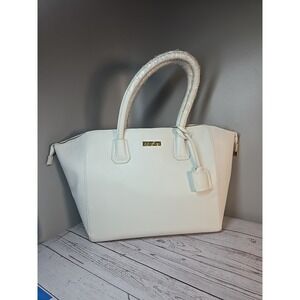 JOY & IMAN Genuine Leather Satchel Tote Purse Hand Shoulder Bag *new*